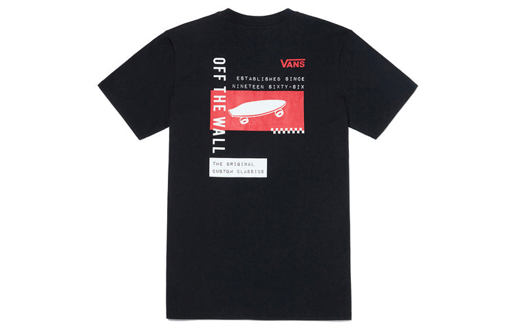 (WMNS) Vans Skateboard Logo Printing Short Sleeve Black VN0A4BRQBLK