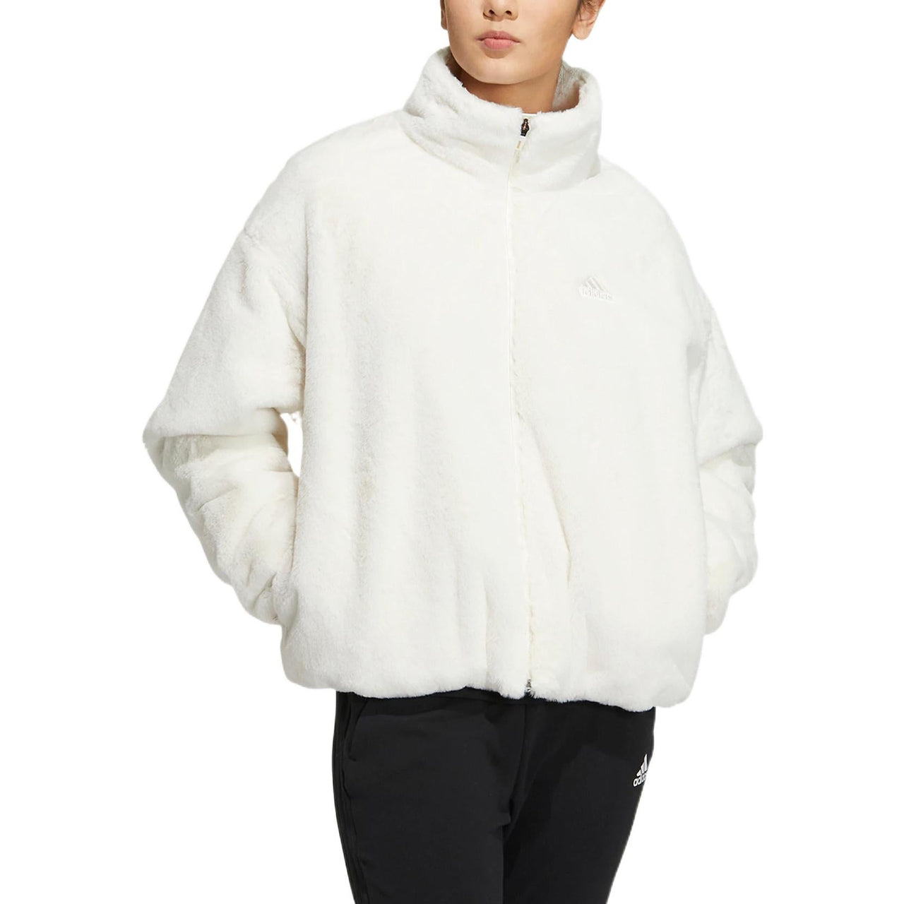 (WMNS) adidas Met Fur Jacket 'White' HM7102