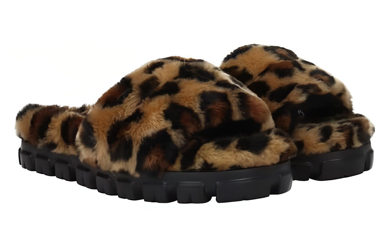 (WMNS) UGG Cozetta Curly 'Animal Print' 1133050-NAT