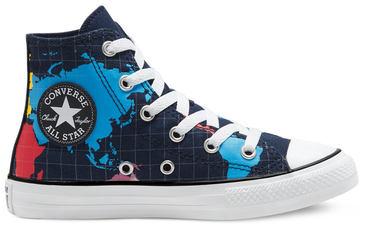 Converse Older Kids' Geography Class Chuck Taylor All Star High Top 'Blue Red Yellow' 668455C