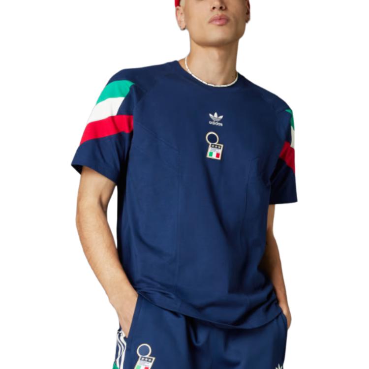 adidas Italy Originals T-Shirt Asia Sizing 'Blue' IY4631