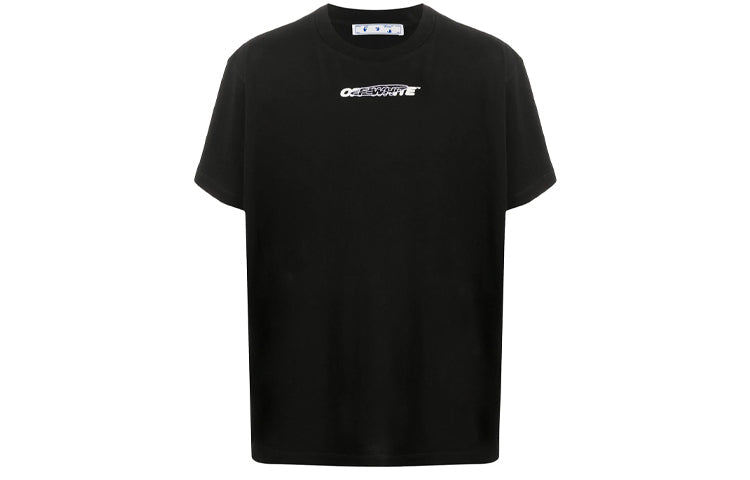 Off-White Pattern Printing Short Sleeve Black OMAA038E20JER0011001