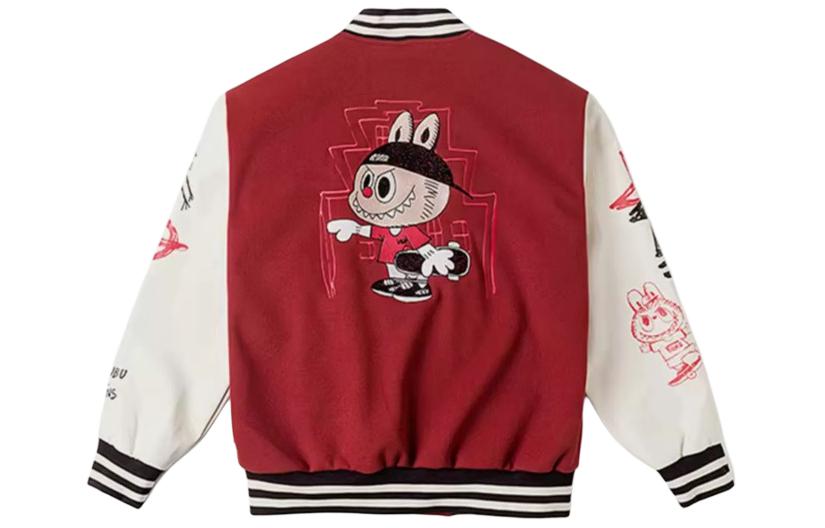 Vans x THE MONSTERS Baseball Jacket 'White Red' VN000JFB7BF