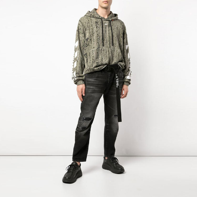 Off-White Diag Arrows Camo Logo Print Cotton OMBB049S190030249901