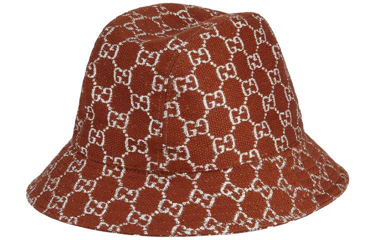 Gucci GG Lam Bucket Hat 'Brown Silver' 631951-3HK74-2500
