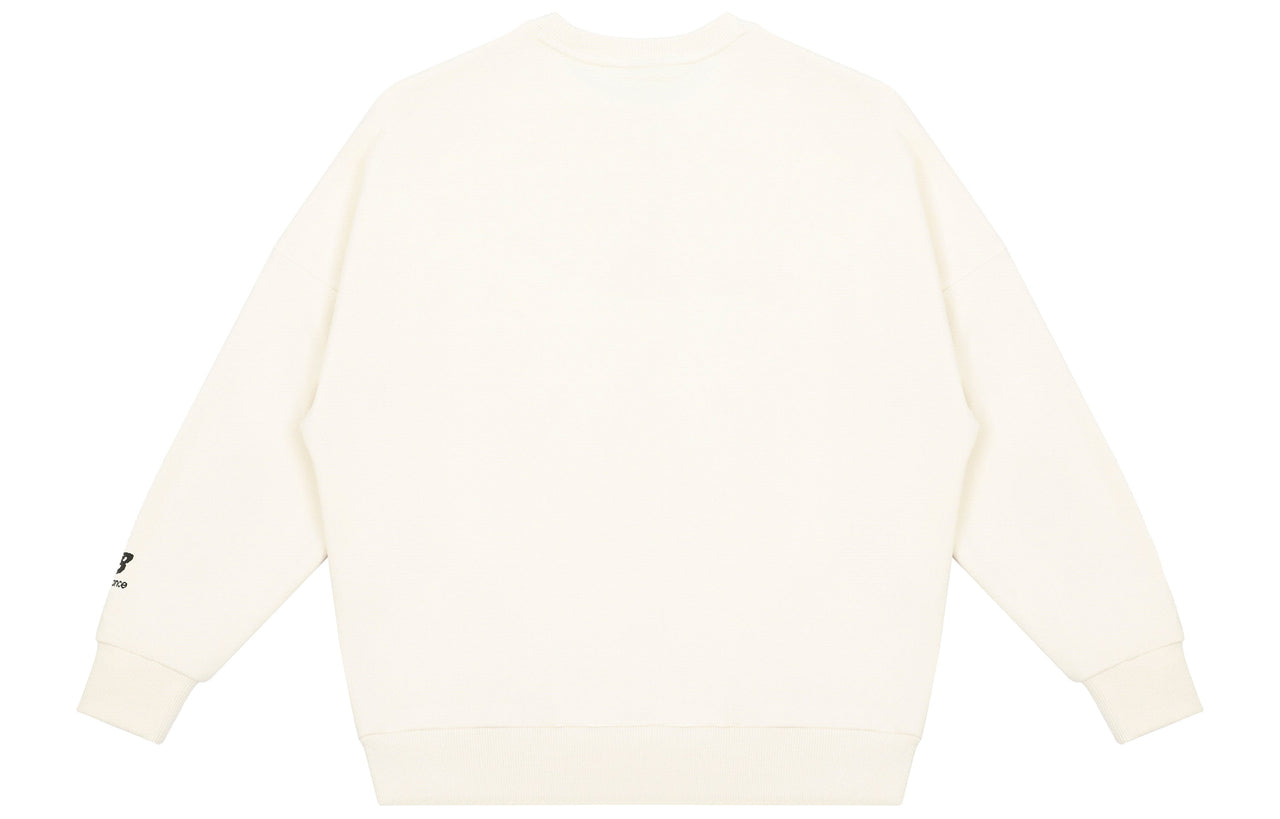 New Balance Logo Print Sweatshirt 'White Green' AMT13365-IV