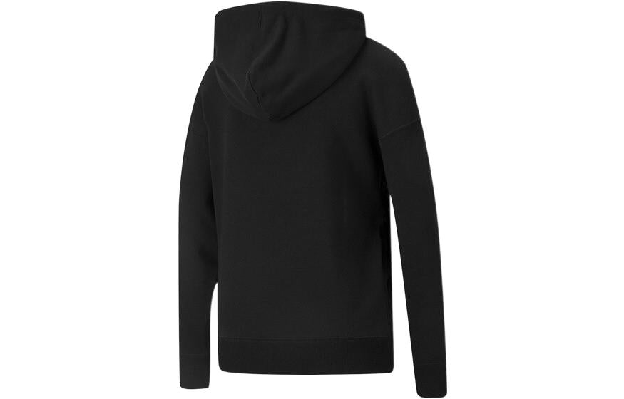 (WMNS) PUMA Large Logo Athleisure Casual Sports Hoodie Black Pink 535337-01