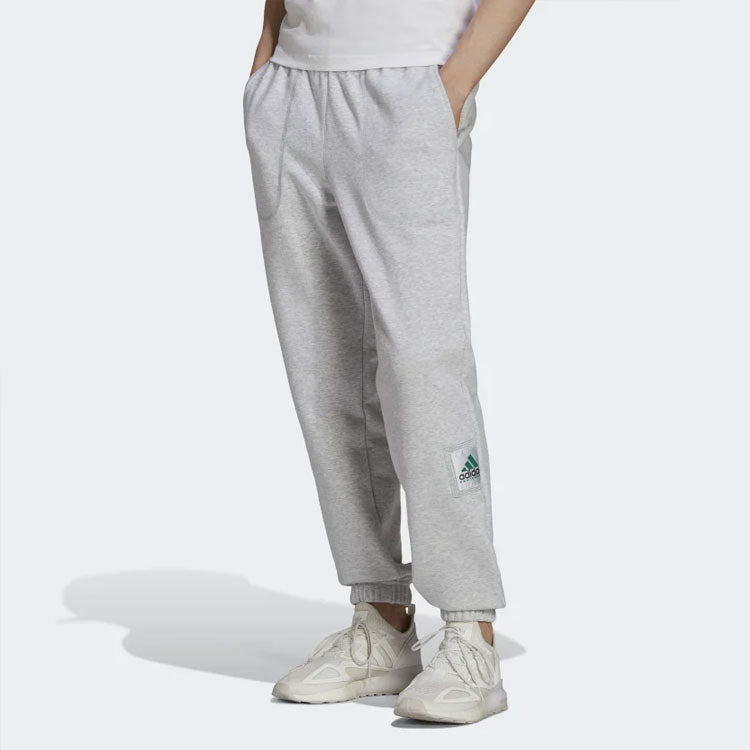 Men's adidas Logo Solid Color Loose Bundle Feet Sports Pants/Trousers/Joggers Gray HG8087