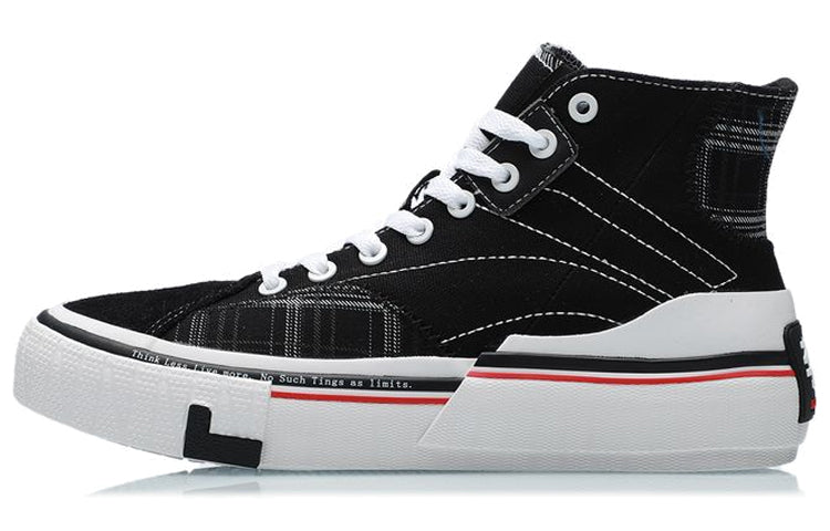 (WMNS) Li-Ning Canvas Hi Shoes 'Black White Red' AECR008-4