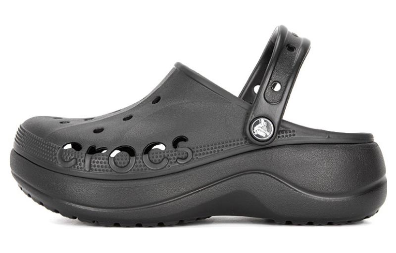 (WMNS) Crocs Baya Platform Clogs 'Black' 208186-001