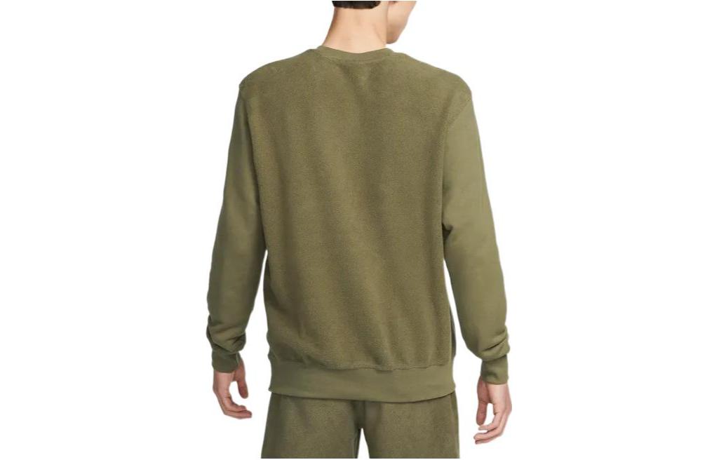 Nike front towelling logo sweatshirt 'Olive' DQ4584-222