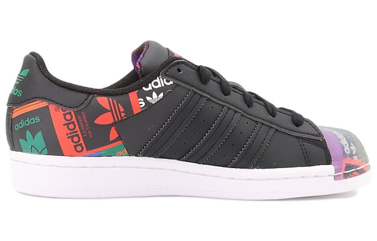adidas Originals Superstar Shoes 'Core Black Purple Green' GX2716