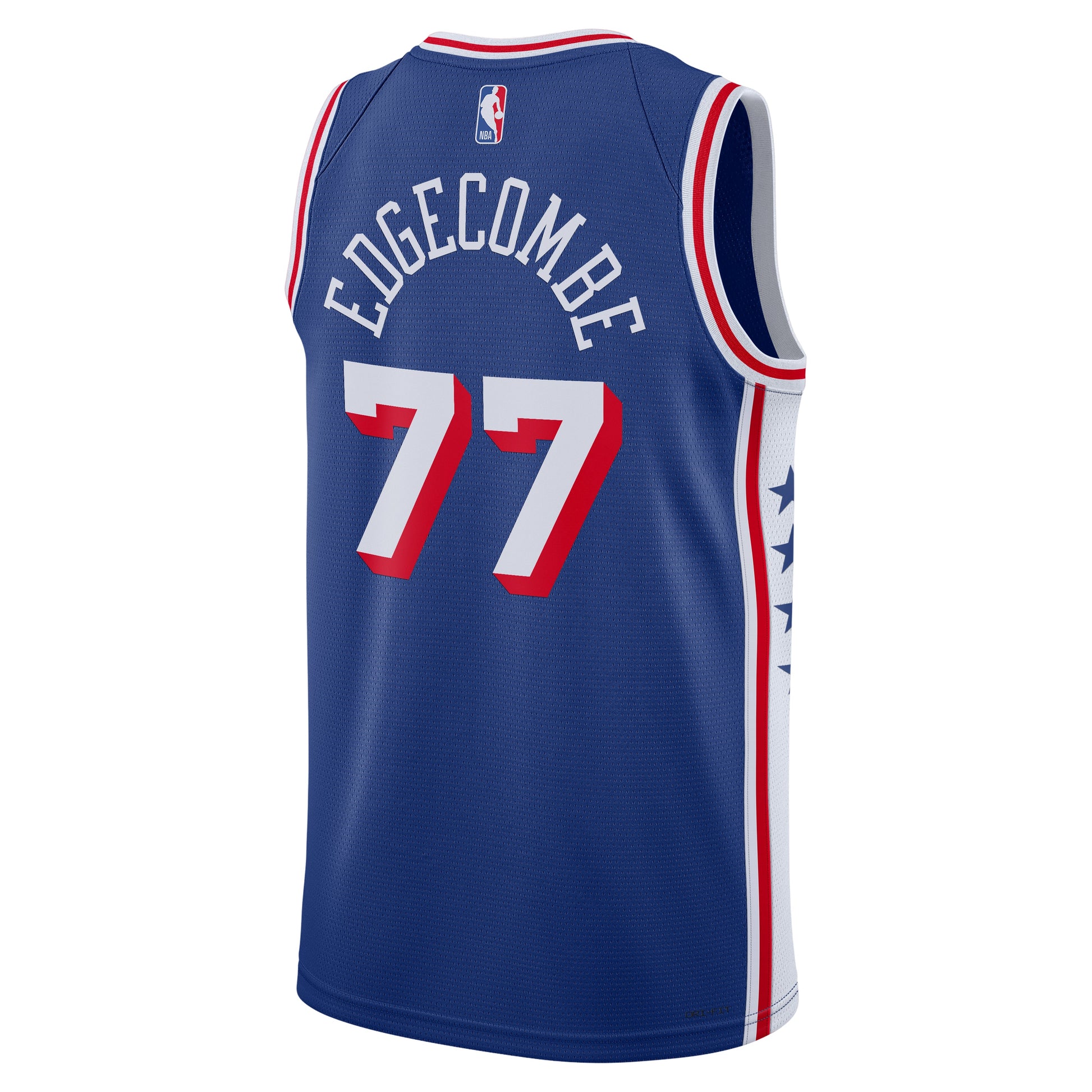 Nike Dri-FIT NBA VJ Edgecombe Philadelphia 76ers Icon Edition Swingman Jersey 'Blue Red White' DX8620-496