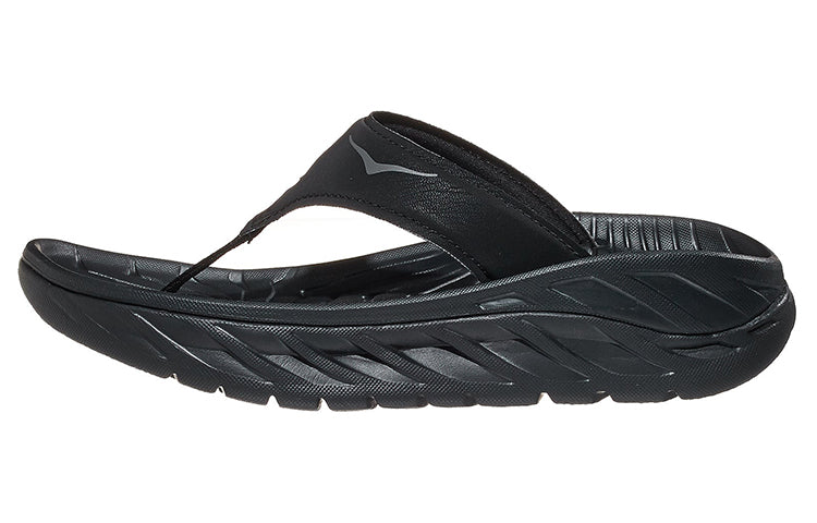 (WMNS) HOKA ONE ONE Ora Recovery Flip Slide 'Black Dark Gull Grey' 1117910-BDGGR