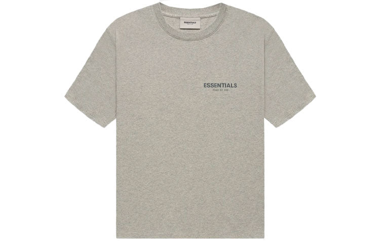 Fear of God Essentials FW21 Short Sleeve Tee Dark Heather Oatmeal FOG-FW21-222
