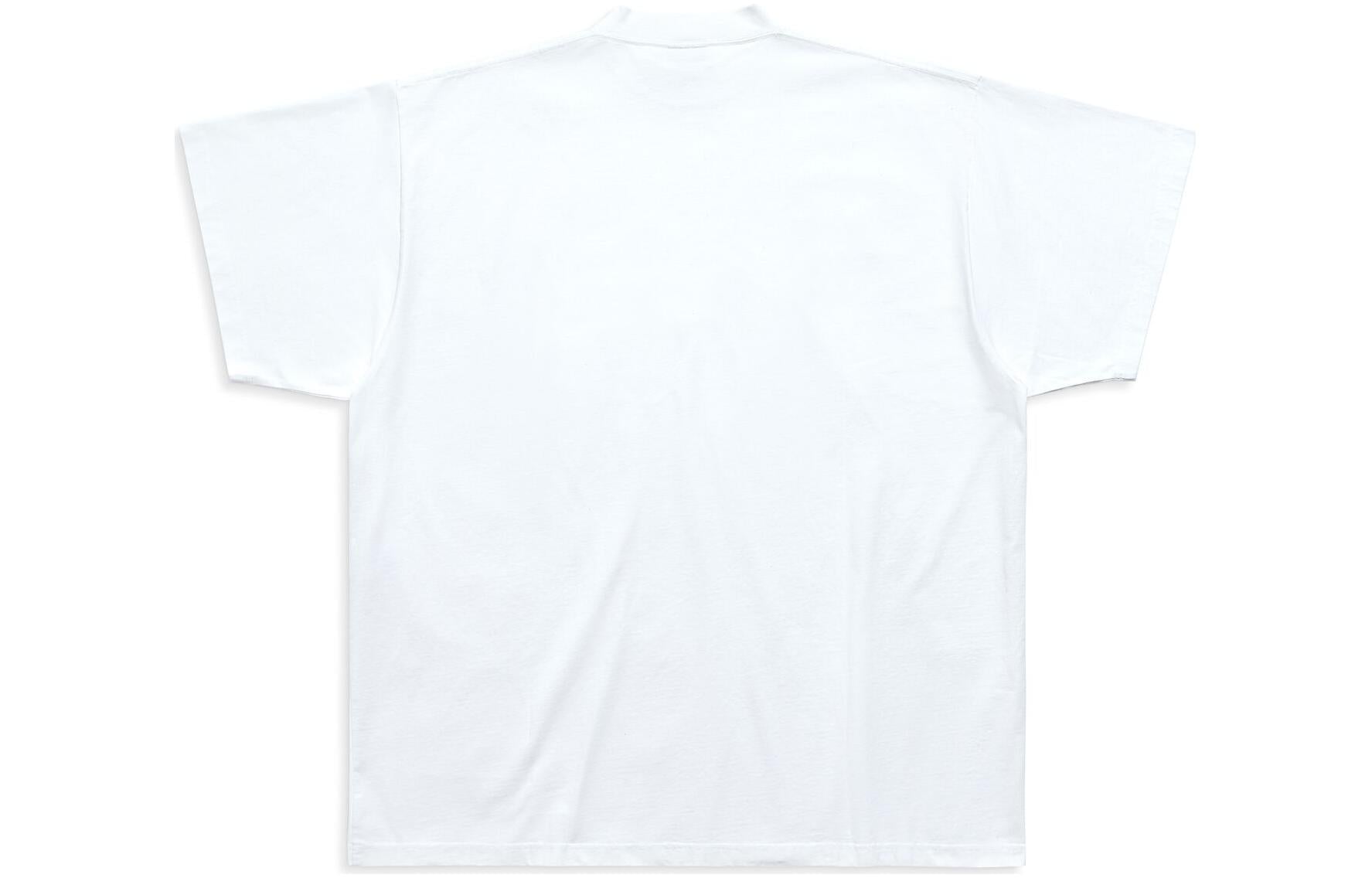 Balenciaga Back Flip T-shirt Oversized White Black' 739028TPVF99040