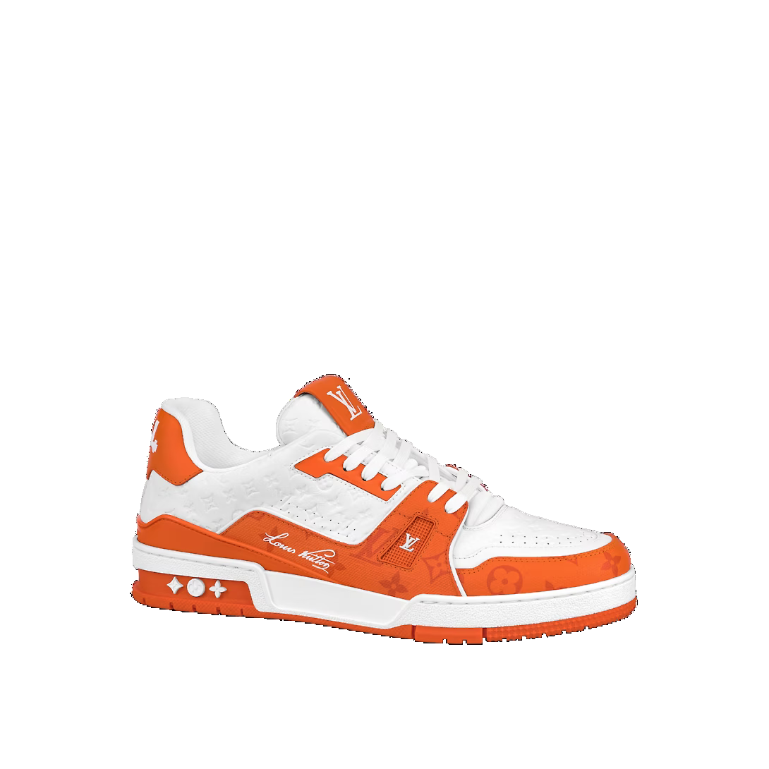 LOUIS VUITTON LV Trainers 'White Orange' 1ABOIS