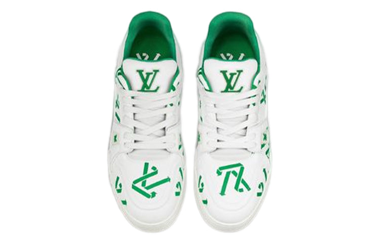 LOUIS VUITTON LV Trainer Sneakers 'White Green' 1AAGXF