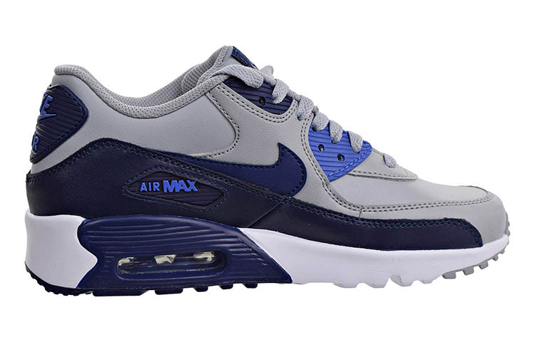 (GS) Nike Air Max 90 LTR Leather Low-Top Grey/Blue 833412-009