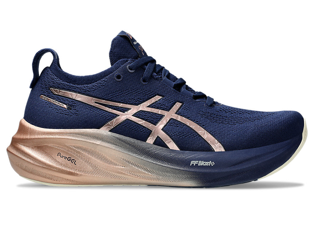 (WMNS) ASICS Gel-Nimbus 26 Platinum 'Navy' 1012B740-400