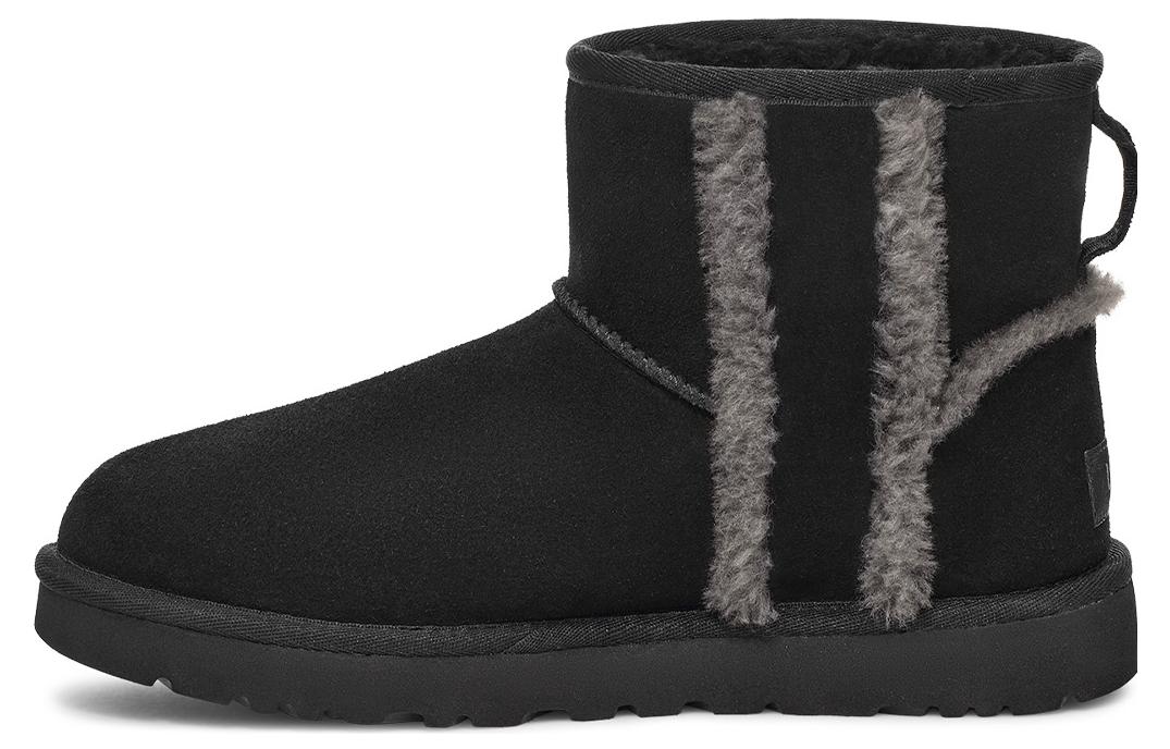 (WMNS) UGG Classic Mini Shearling Logo 'Black' 1153473-BLK