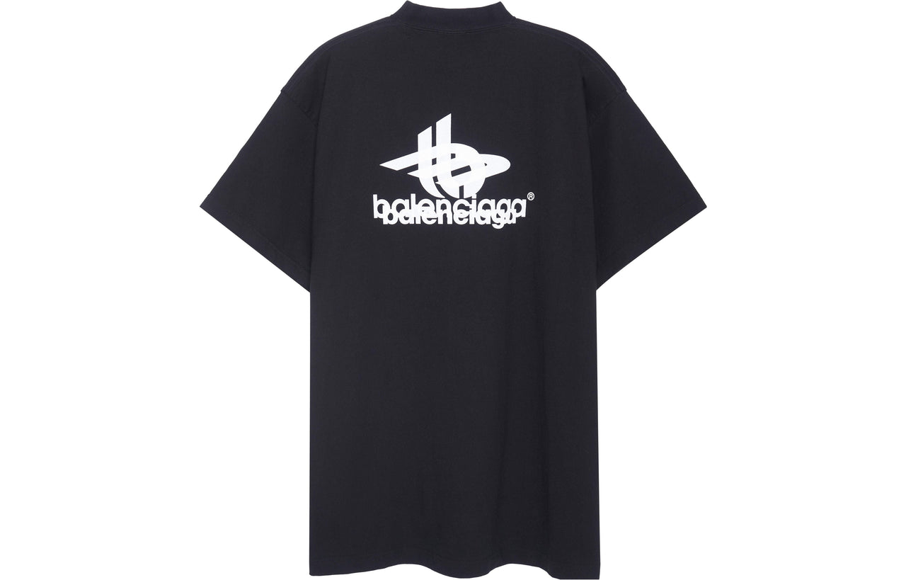 Balenciaga Layered Sports T-shirt Oversized 'Black White' 739028TPVF21070