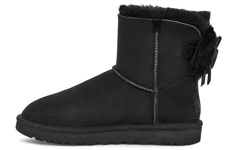 (WMNS) UGG Classic Dudble Bow Mini Snow Boots Black 1103652-BLK