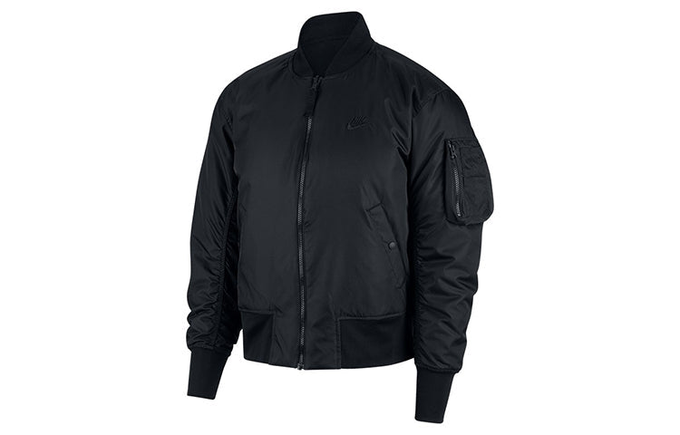 Nike baseball padded Jacket flight Jacket Men Orange/Black AR2184-012