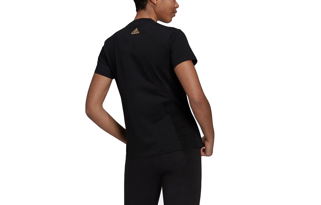 (WMNS) adidas Gfx Tee Ss2 Leisure Sports Short Sleeve Black HB7127