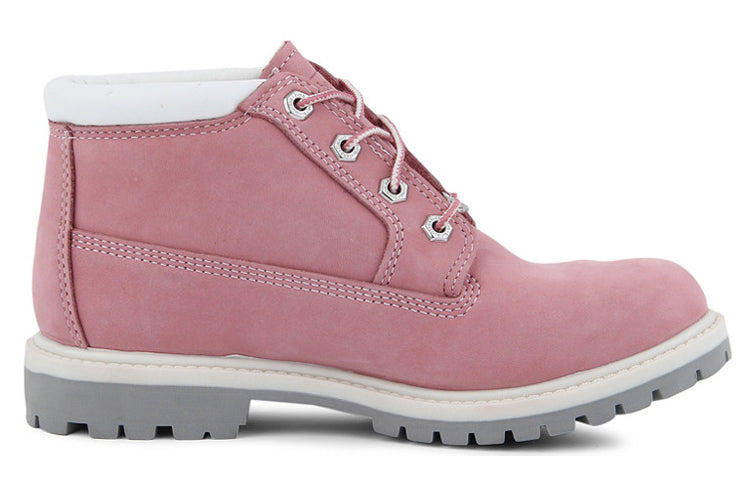 (WMNS) Timberland Nellie Waterproof Chukka Wide Fit Boots 'Pink Nubuck' 23308