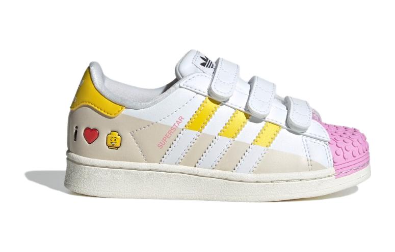 (PS) adidas originals x LEGO Superstar Velcro 'White Pink' IF2910