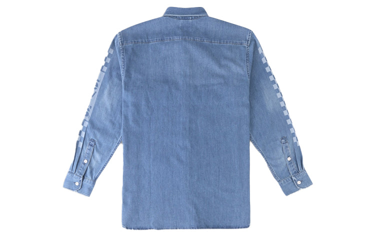 Men's Levis Series Alphabet Logo Printing Denim Long Sleeves Shirt Denim 57420-0004