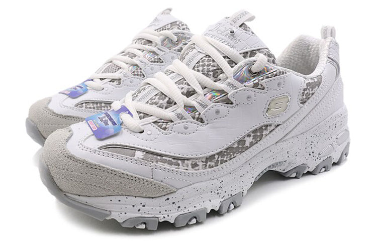 (WMNS) Skechers D'Lites 1.0 GS White/Grey 66666054-WSL