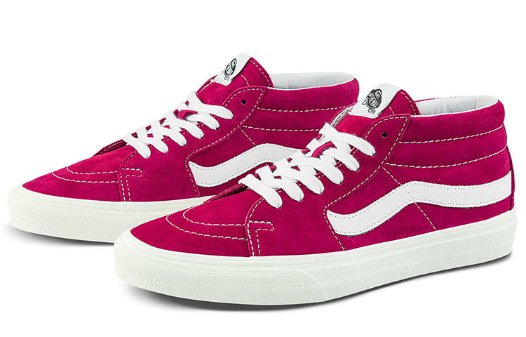 Vans SK8-Mid Mid Tops Casual Skateboarding Shoes Unisex Red Rose VN0A3WM32V9