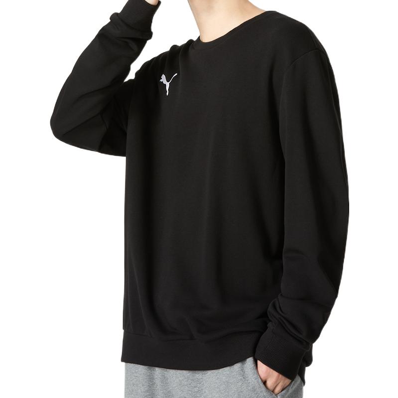PUMA ESS Logo Crew Sweater 'Black' 656933-03