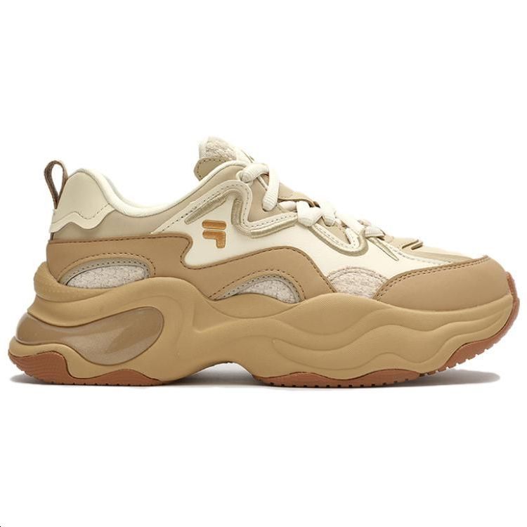 (WMNS) FILA FUSION BUBBLE Platform Sneakers 'White Tan' T12W341301FPA