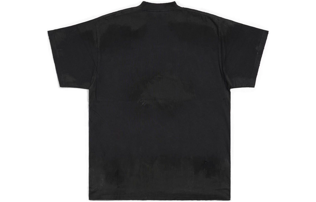 Balenciaga Skater T-shirt Oversized 'Black Faded' 739028TOVN21055