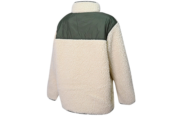 (WMNS) Vans Casual polar fleece Sports Jacket Creamy White VN0A5LJ3BWQ