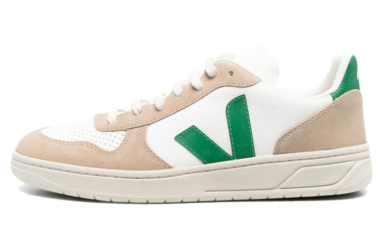 Veja V-10 Chromfree Low-Top Sneakers 'White Beige Green' VX0503146