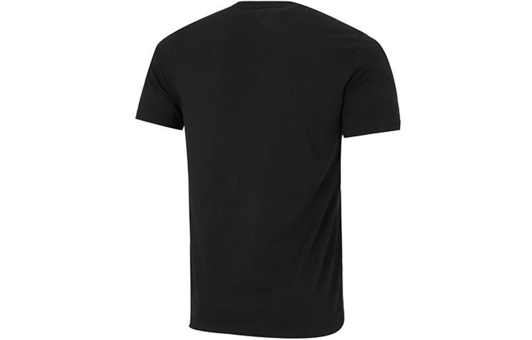 adidas Large Logo Printing Athleisure Casual Sports Round Neck Short Sleeve Black HG2178