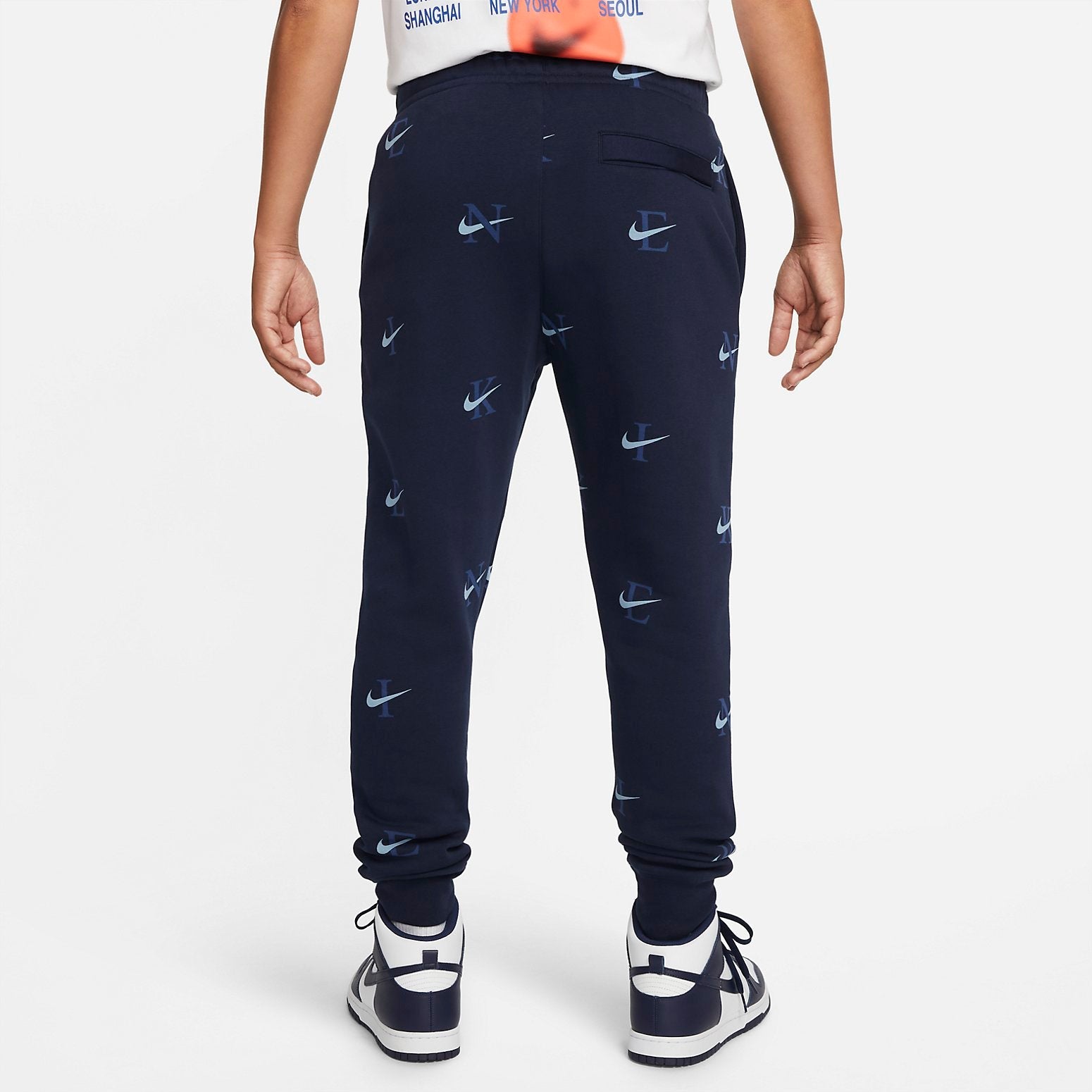 Nike NSW All-Over Print Club Fleece Joggers 'Blue' DV9611-451