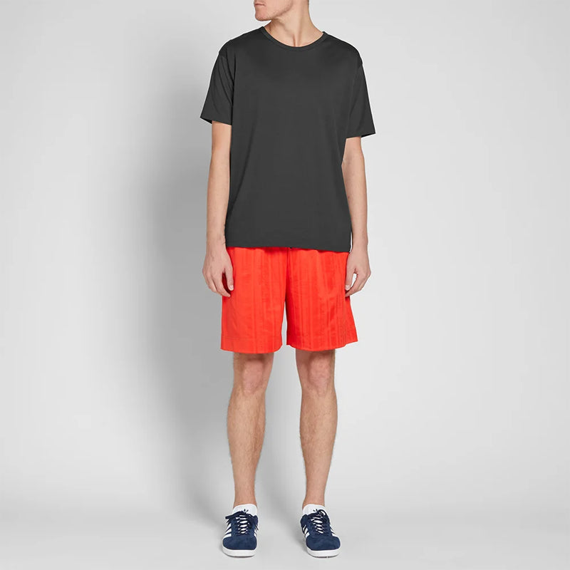 Men's adidas originals x Alexander Wang Crossover Solid Color Lacing Athleisure Casual Sports Shorts Red DM9682