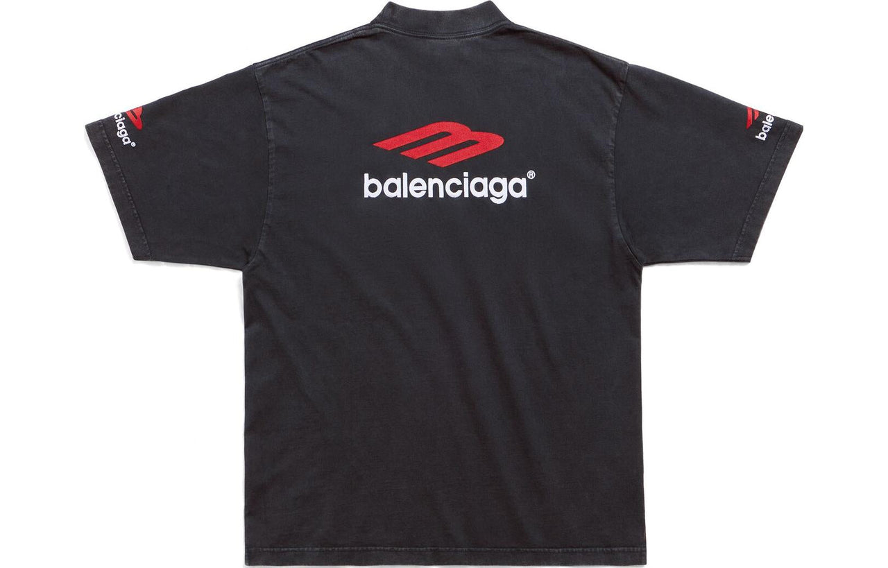 Balenciaga 3b Sports Icon T-shirt 'Black Red White' 764235TPVD71470