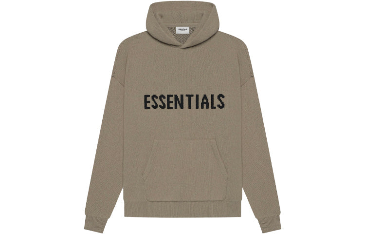 Fear of God Essentials SS21 Knit Logo Hoodie 'Taupe' FOG-SS21-646