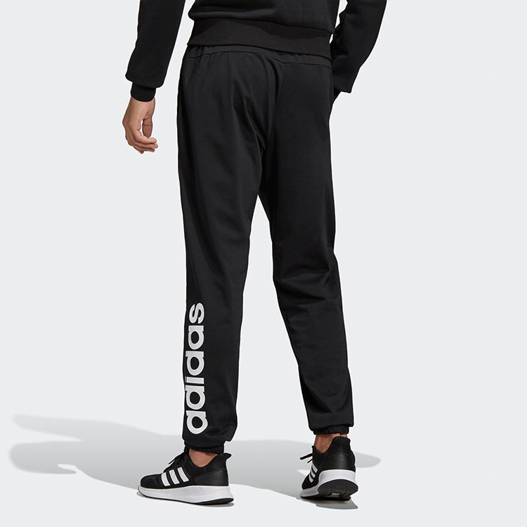 adidas E LIN T PNT SJ Casual Sports Knit Long Pants Black DQ3082