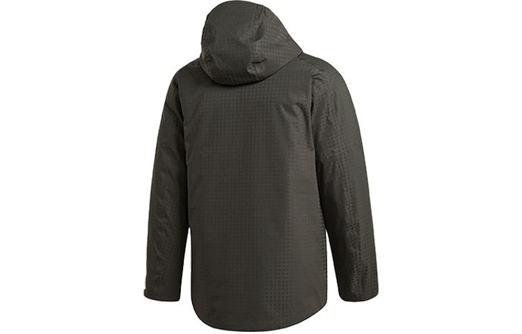 adidas Cap 3in1 R.r J Outdoor Windproof hooded down Jacket Brown GF0039