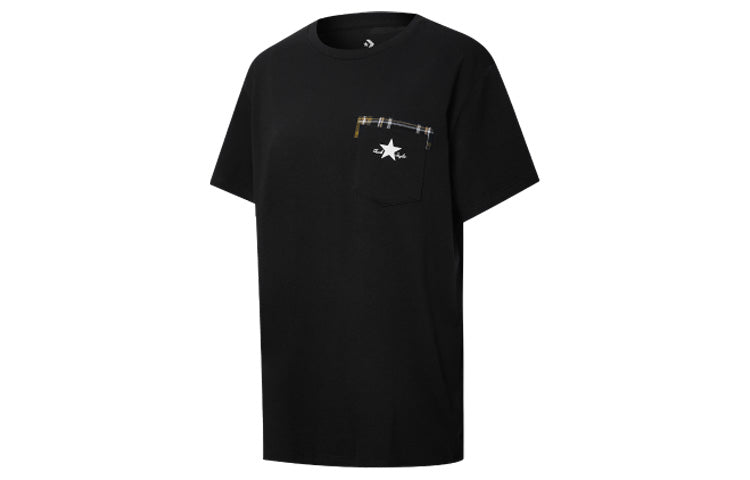 (WMNS) Converse Pocket Round Neck Short Sleeve Black 10020519-001