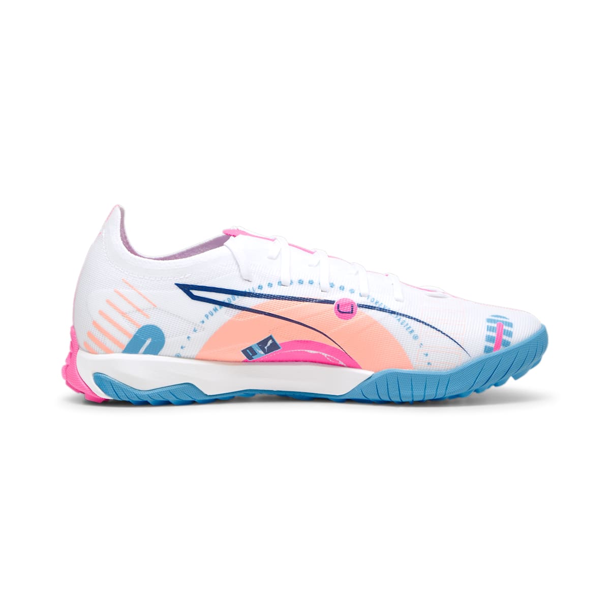PUMA Ultra 5 Match Volume Up TT 'White Luminous Blue Pink' 108091-01