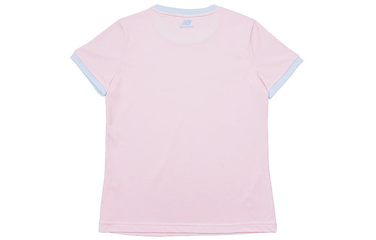 (WMNS) New Balance Sports Round Neck Short Sleeve Pink NEA2E012-PKZ