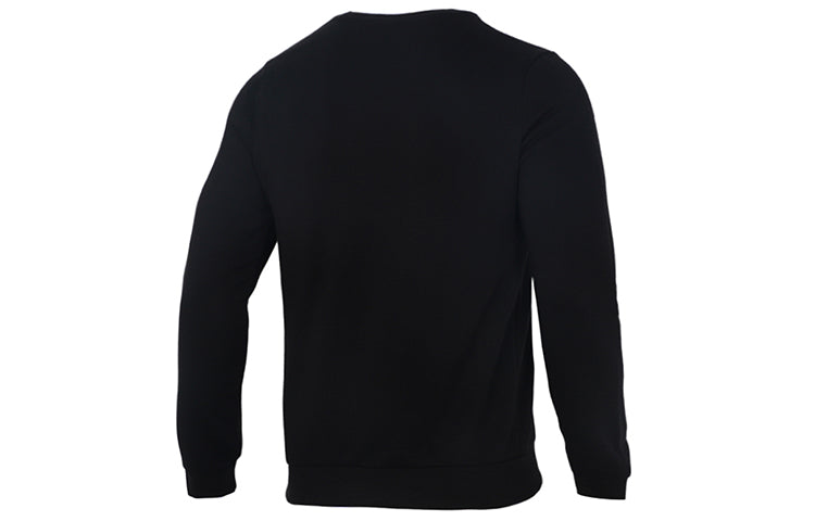 PUMA ESS Small Logo Crew FL Logo Printing Sports Round Neck Pullover Black 846389-01